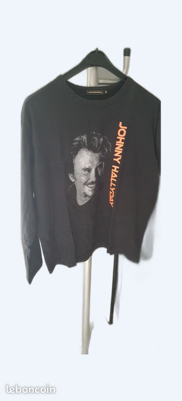 Tee-shirt manches longues Johnny noir (image 1)