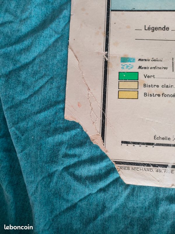 Lot de 17 anciennes cartes scolaires de géographie (image 8)