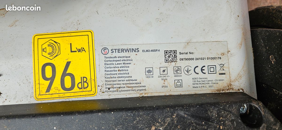 Tondeuse électrique autotractée Sterwins ELM2-46SP.4 1800 W – 46 cm (image 3)