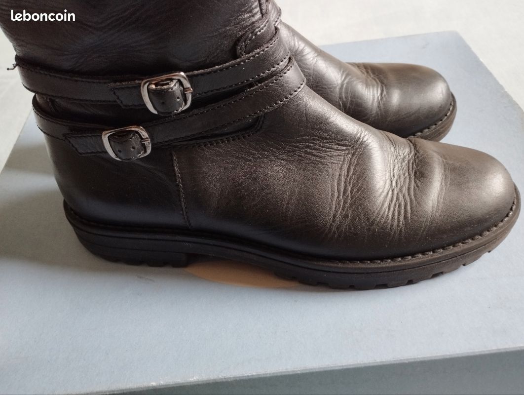Chaussures En Cuir Romagnoli - Taille 18 EU, Violet, Neuf Avec Emballage - Bottillon Décontracté