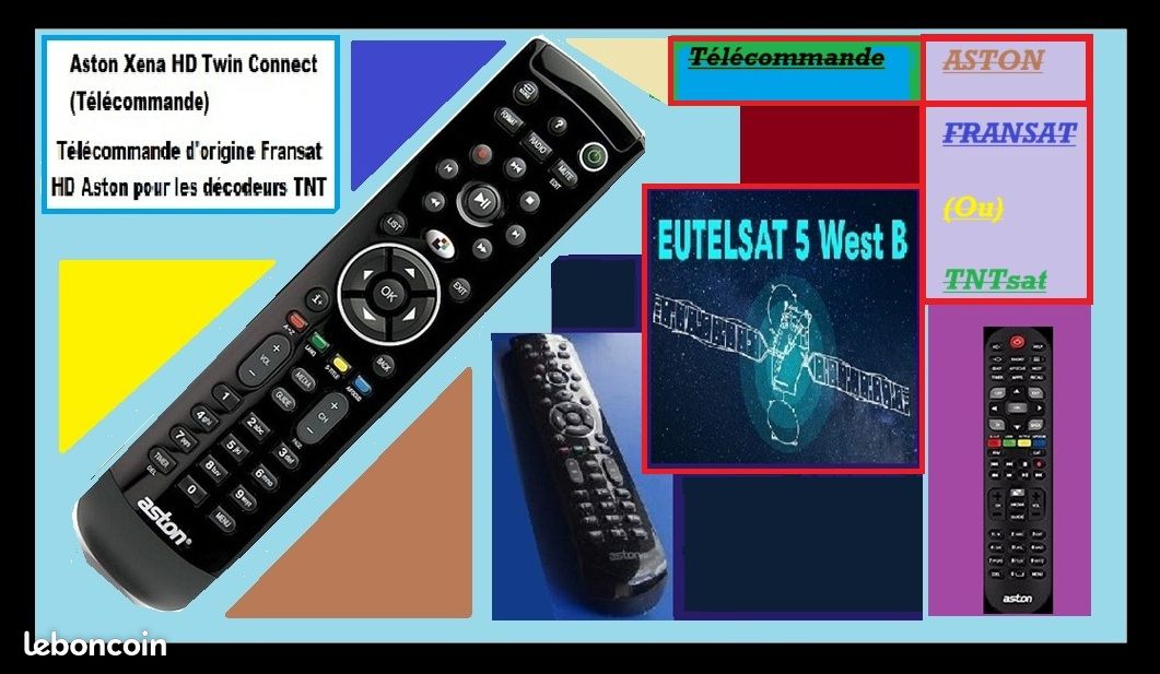 Aston Telecomando Universale Sostitutivo Per MEOSAT/Maya/Simba | Tasto Rapido E Garanzia 2 Anni