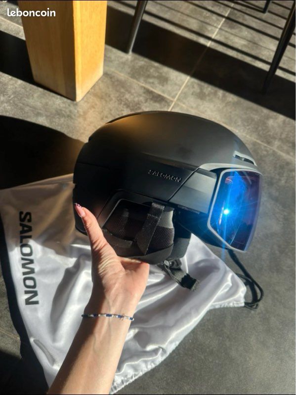 Casque visière Salomon Driver Prime Sigma Photo Mips Black Sky Blue - L (image 1)