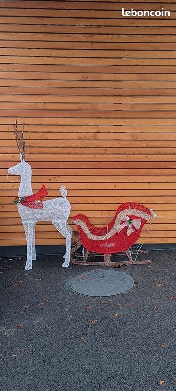 Cerf traineau Noël lumineux (image 2)