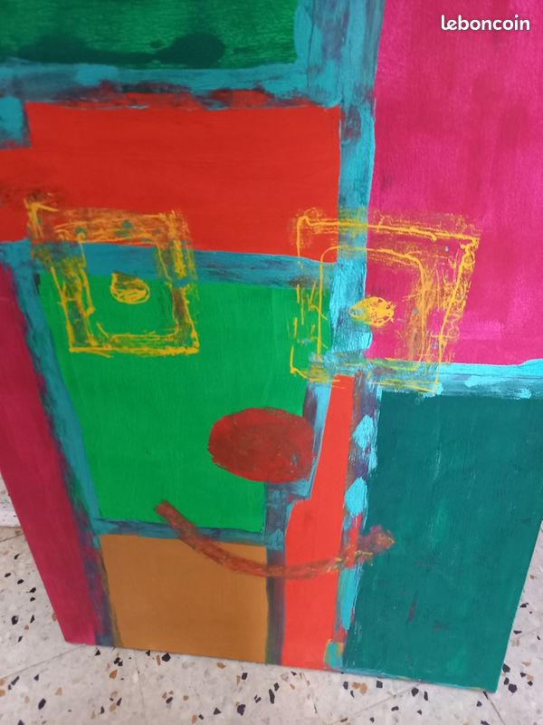 Tableau grande peinture naïve (image 2)