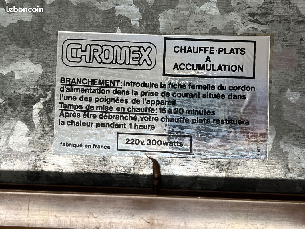 Chauffe plats à accumulation Chromex - Arts de la table
