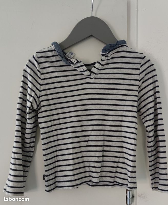 🌟 T-shirt à manches longues Okaïdi – Taille ans fille Vêtements