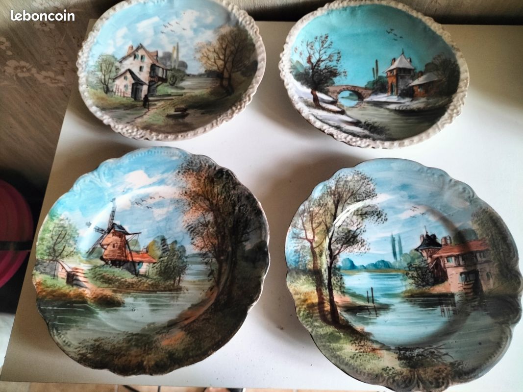 Assiettes décoratives paysages (image 1)