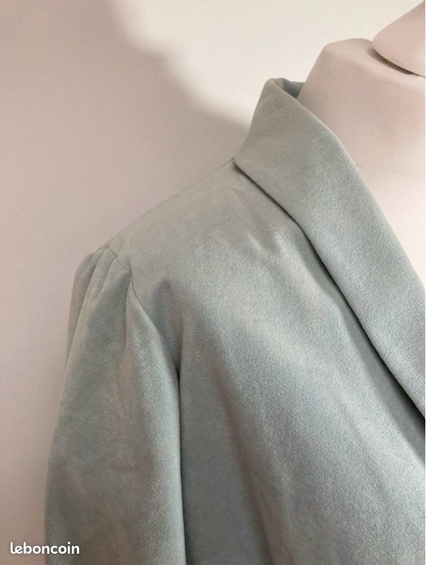 Blazer en velours bleu clair vintage taille S (image 5)