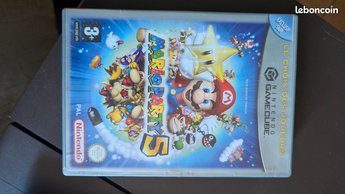 Jeu Mario Party 5 GameCube – Version PAL Française – Complet (boîtier + Notice) – Très Bon état