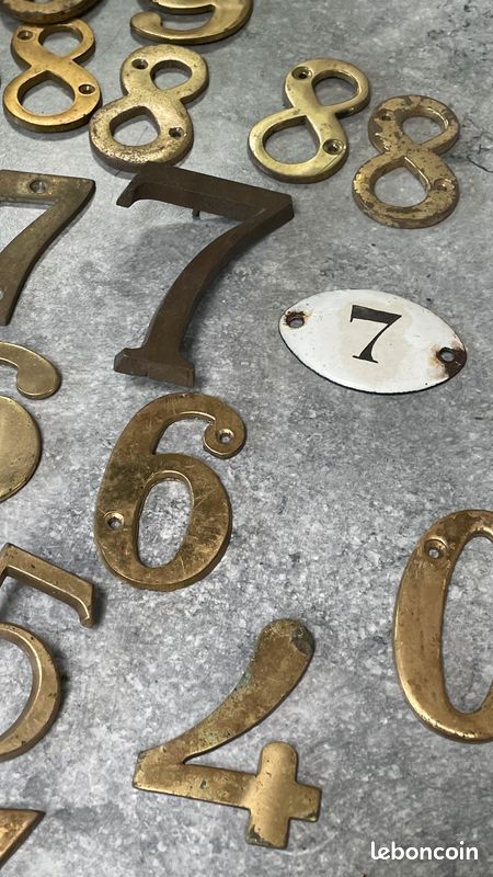 QCAA Numéro De Maison Traditionnel En Laiton Forgé 0, 15,2 Cm