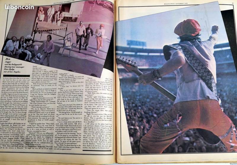 Magazine US ROLLING STONE 11/1978 Stones Tour (image 3)