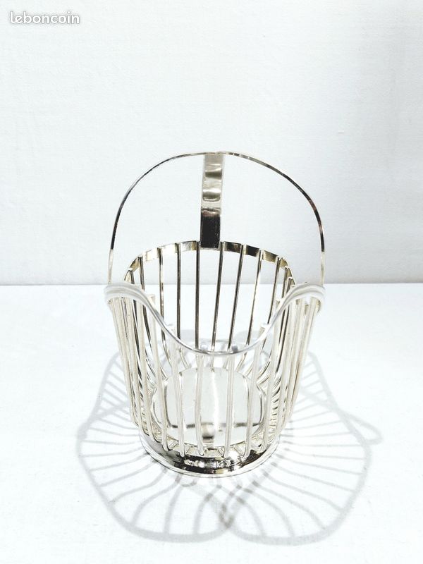 Panier à Vin Christofle Gallia - Porte-Bouteille Signé - Métal Argenté - Vintage