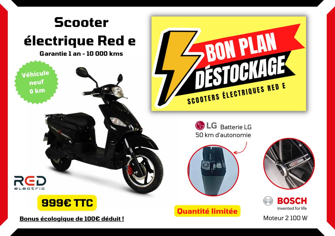 Scooter électrique 50 cc Red-E