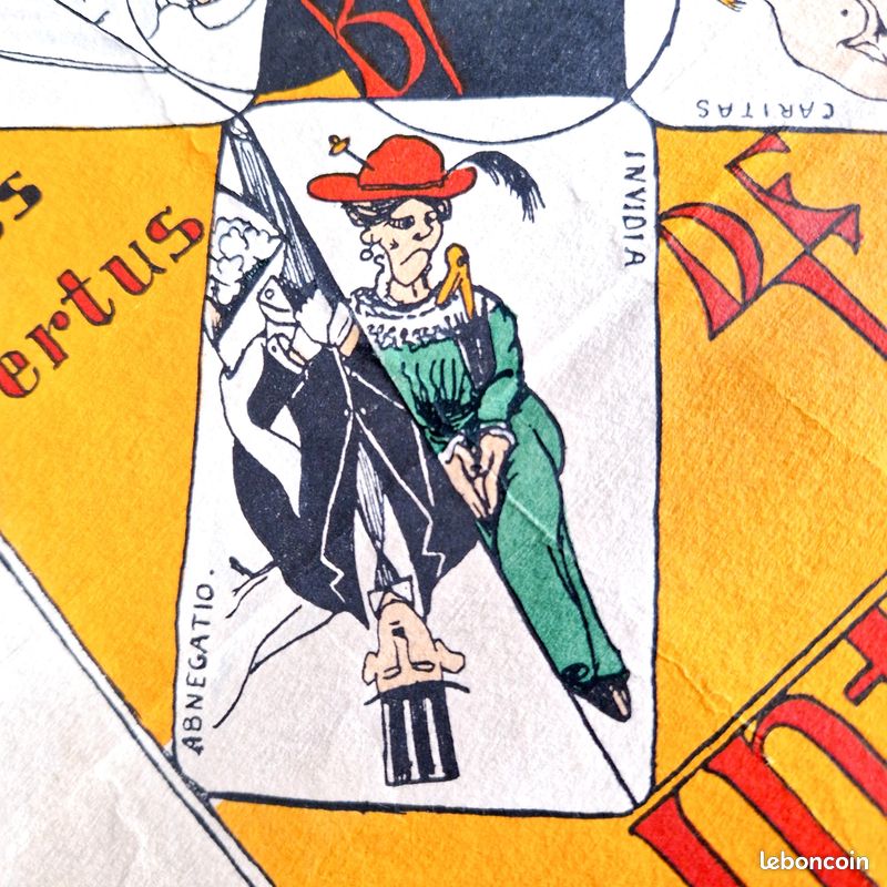 Dessin encre de chine et peinture 1928 les vertus et les vices de l'internat école scolaire nu érotisme sur papier Arches (image 5)