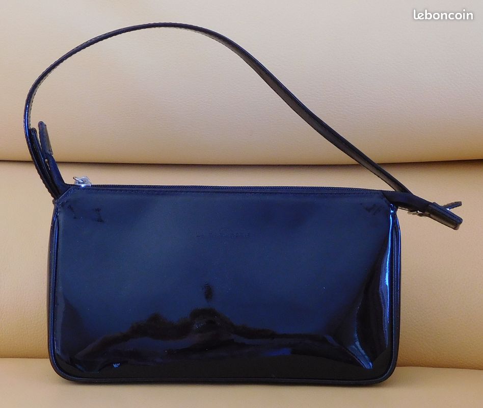 Sac de soiree cuir noir (image 1)