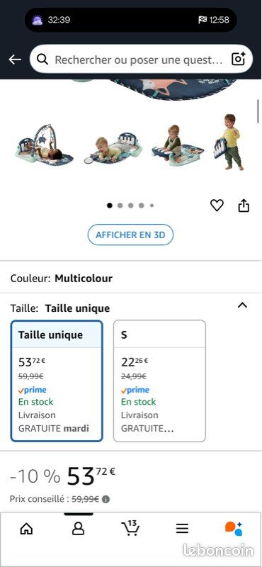Fisher-Price Tapis d'éveil Piano, Jouet Musical Suspendu et Jeu à Plat Ventre, thème Animaux de la forêt (exclusivité ), Jouet d'Éveil, Dès la Naissance, HKX37