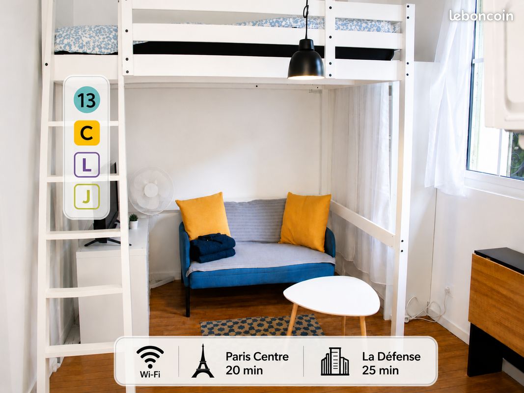Appartement 1 pièce 15 m² · à Asnières-sur-Seine · 14,5 m² · 1 300 €/mois