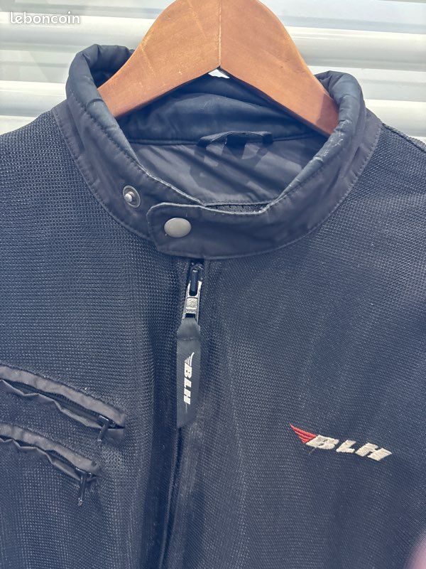 Blouson moto noir BHL taille L (image 2)