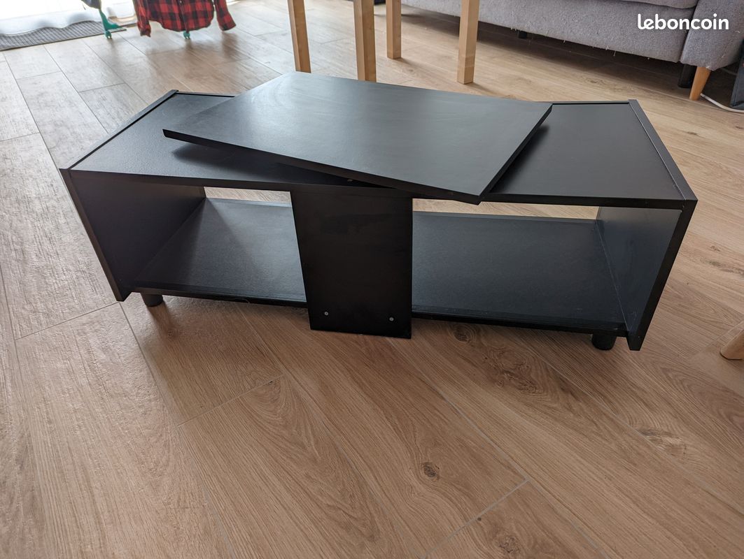 Meuble TV noir + plateforme pivotante (image 3)