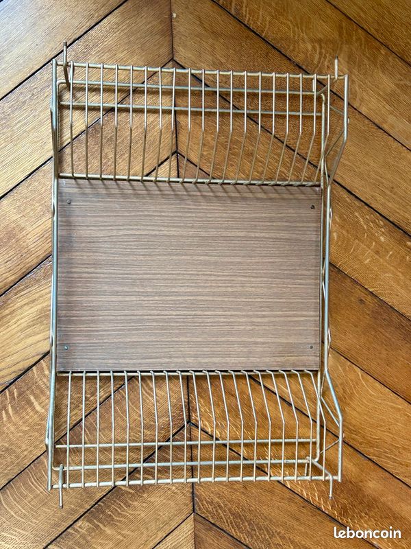 Égouttoir à vaisselle vintage, transformable en range disque ou autre (image 1)