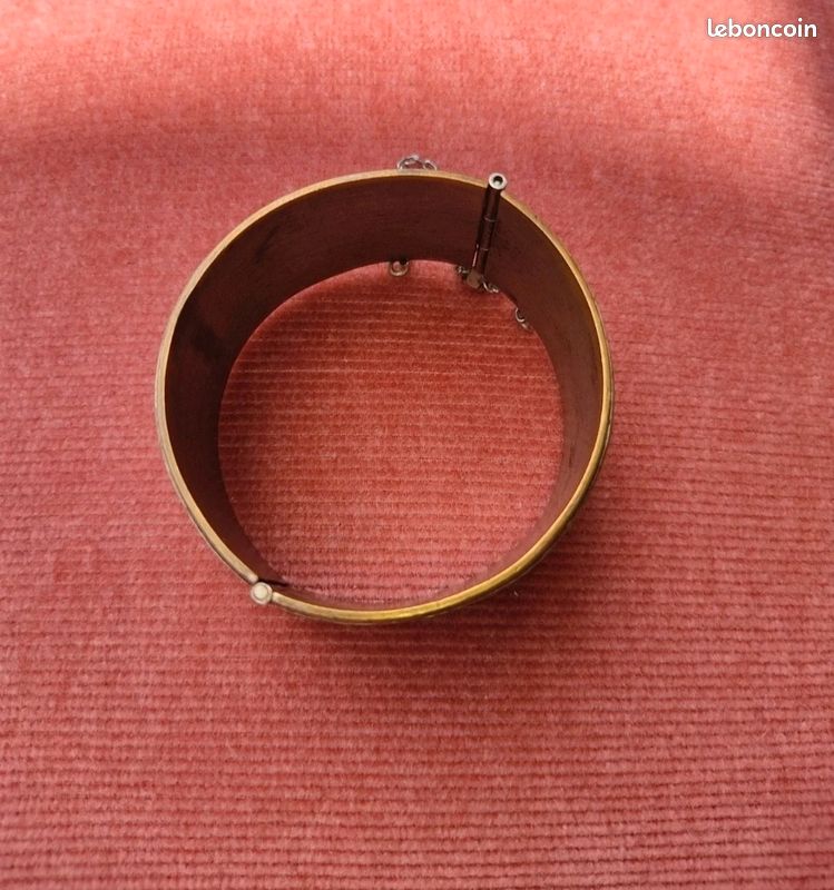 Bracelet Manchette Articulé Ancien Art Déco 1930 Fabon Fse Paris - Rare, Occasion, Réf 822 Déposé