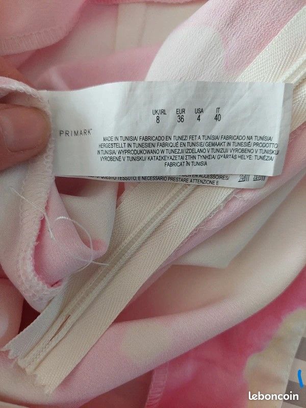 Pantalon fleuri rose taille S (image 5)
