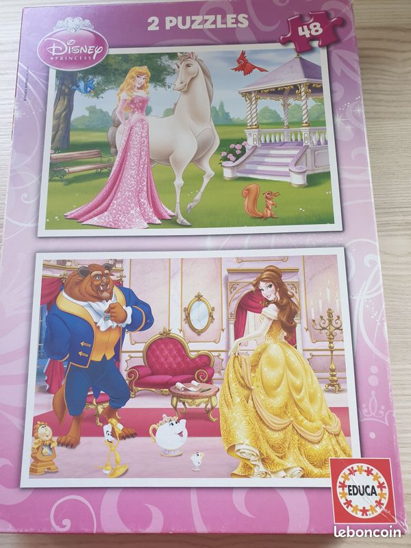 2 puzzles Disney princesses 48 pièces (image 1)