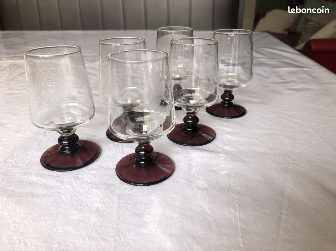Lots de 6 verres à liqueur anciens (image 1)