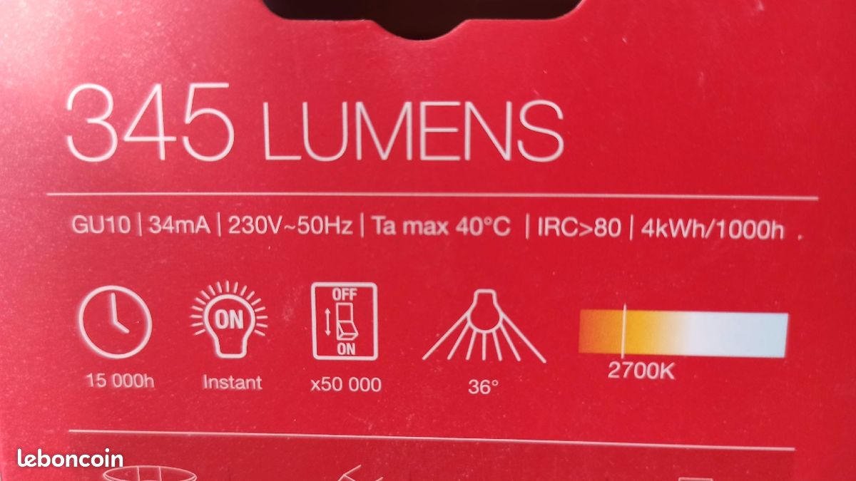 Lots de 3 ampoules LED GU10 Xanlite 🌺 (image 2)