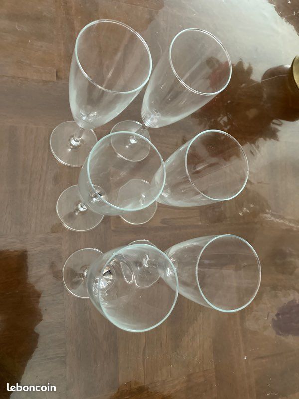 Set De 6 Flûtes De Champagne En Cristal De Bohême Sans Plomb De 190 Ml Angela En Cristal De Boheme Sans Plomb