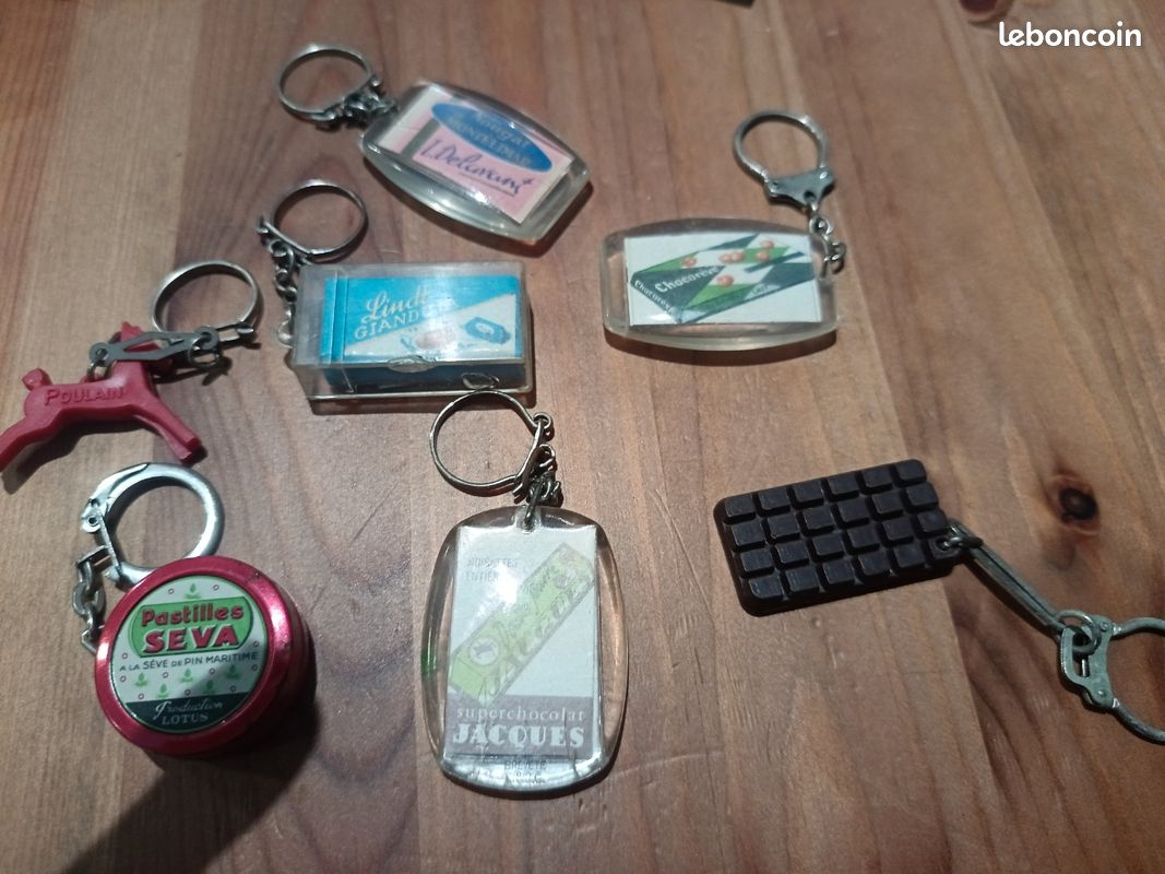 Porte clés vintage chocolat, bonbons (image 2)