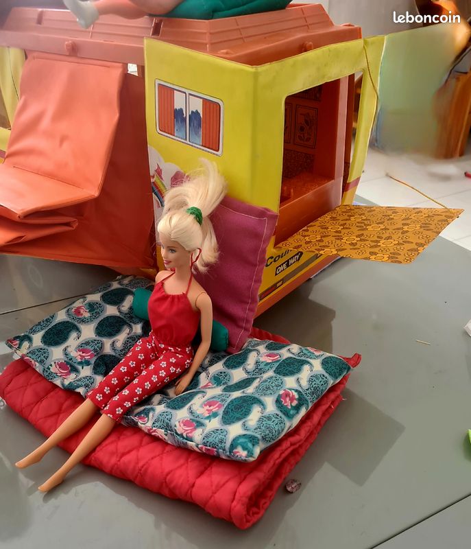 BARBIE - CAMPING-CAR 1970 Mattel - INC USA - + Camping-car 1971 incomplet - EUR 30,00 - FR