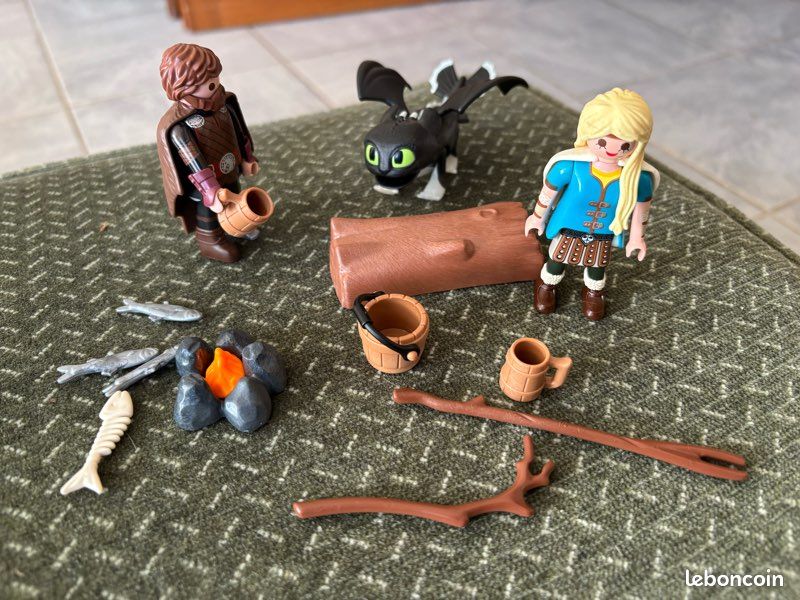 Playmobil dragons 70040 - harold et astrid avec krokmou (image 2)
