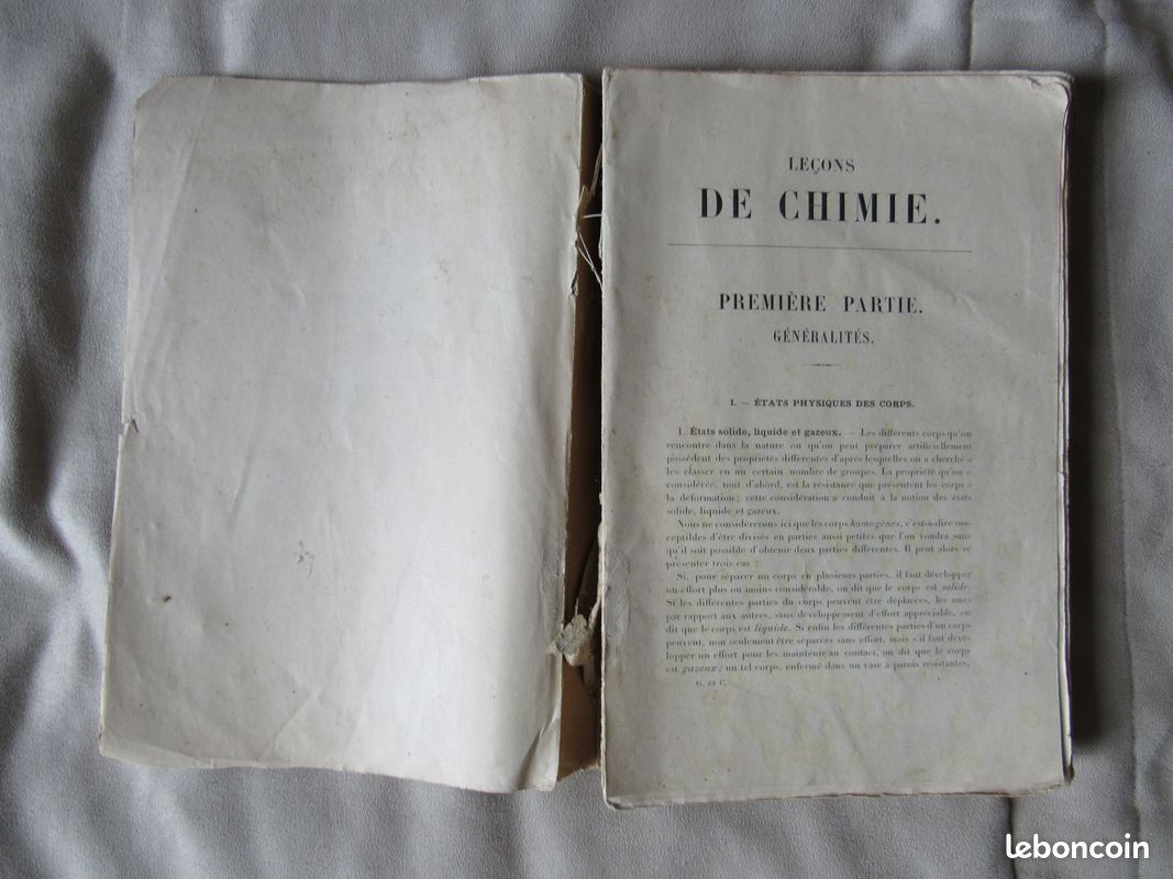 Livre ancien Leçon de chimie Henri Gautier et Georges Charpy 1919 (image 9)