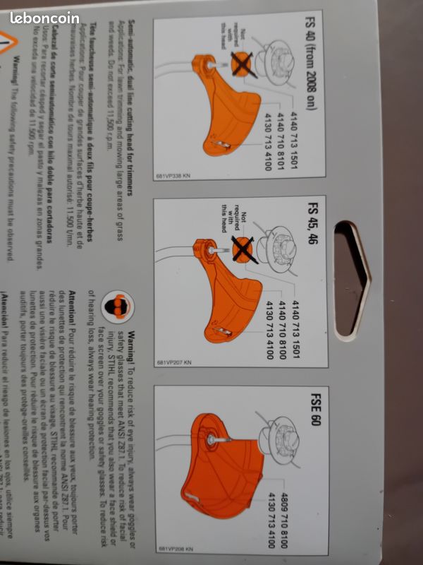 Tête Autocut C5-2 JRISBO Pour Débroussailleuse STIHL FS40 FS45 FS46 FS50 FSE60 - Fil Préinstallé