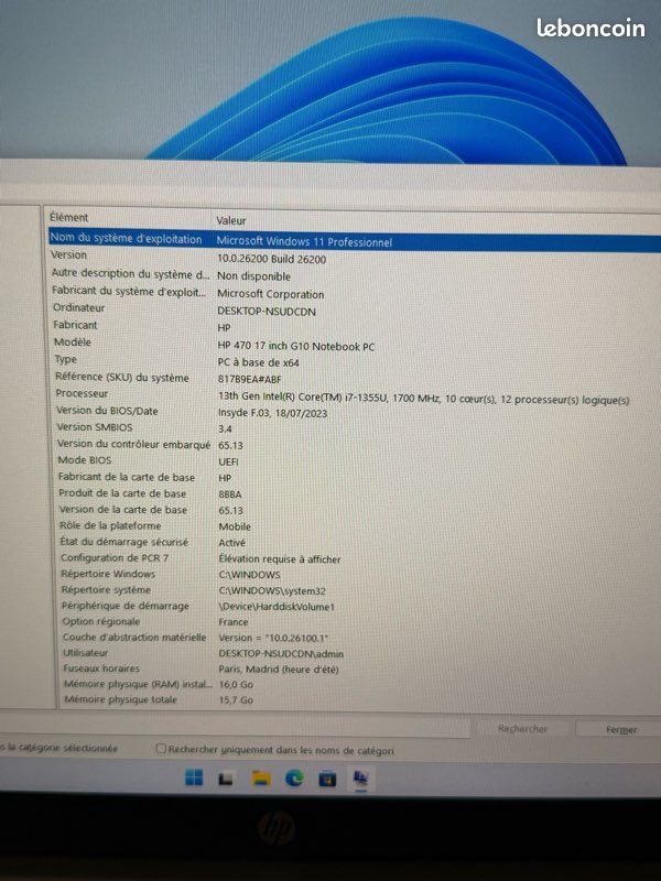 PC Portable 17 pouces Intel Core i5, Ordinateur Portable