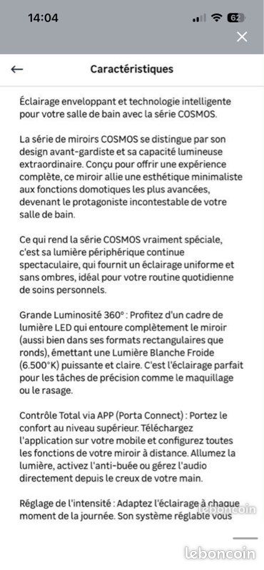 Miroir led Bluetooth salle de bain (image 10)