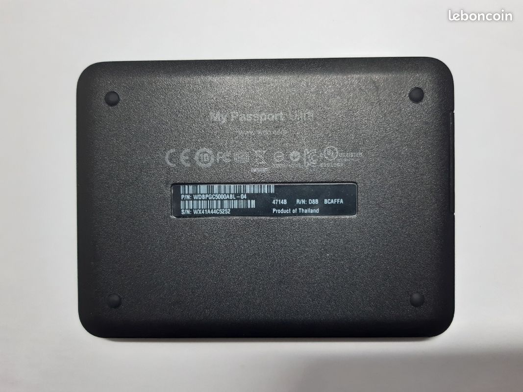 Disque Dur Externe (Portable) WD My Passport Ultra 500Go - USB 3.0 - Original D'occasion Bon État (image 5)