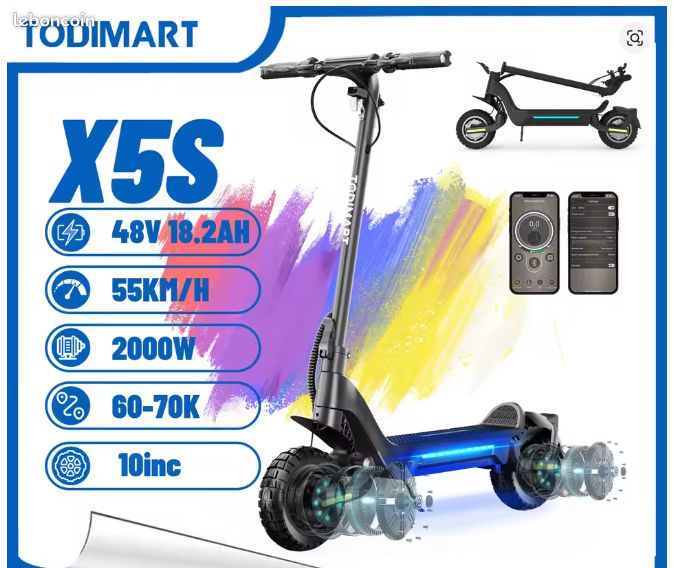 Trottinette electrique TODIMART X5S - 2000w (image 2)
