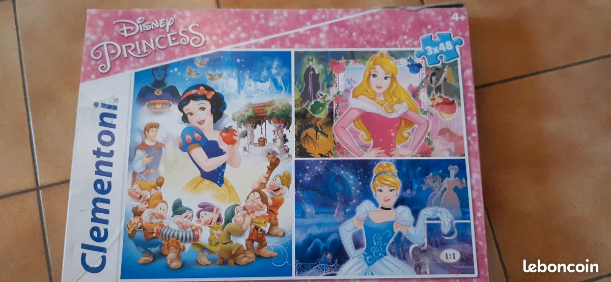 Puzzle 3x 48 pièce Disney princesse (image 1)