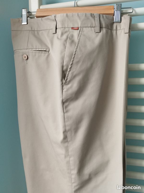 Pantalon homme beige 54 XXXL Tergal LMA Vêtements