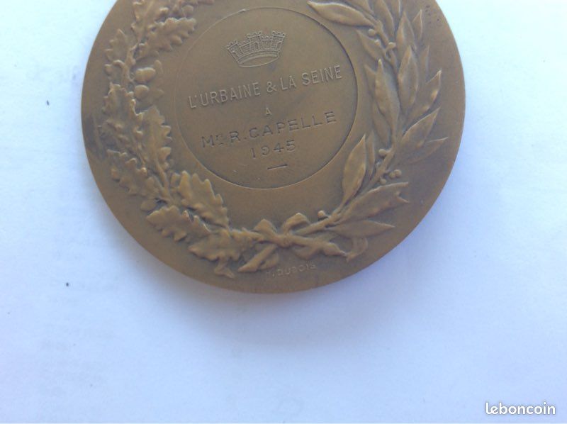 Médaille Bronze Garonne Fleuve 1936 - Signée Renard - Attribuée - 59mm 105gr