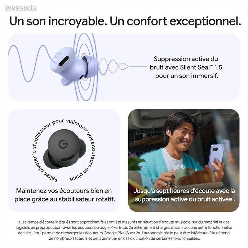 ⚡ Google Pixel Buds 2a NEUFS - Boite scellée 🔥2ème exemplaire (image 4)
