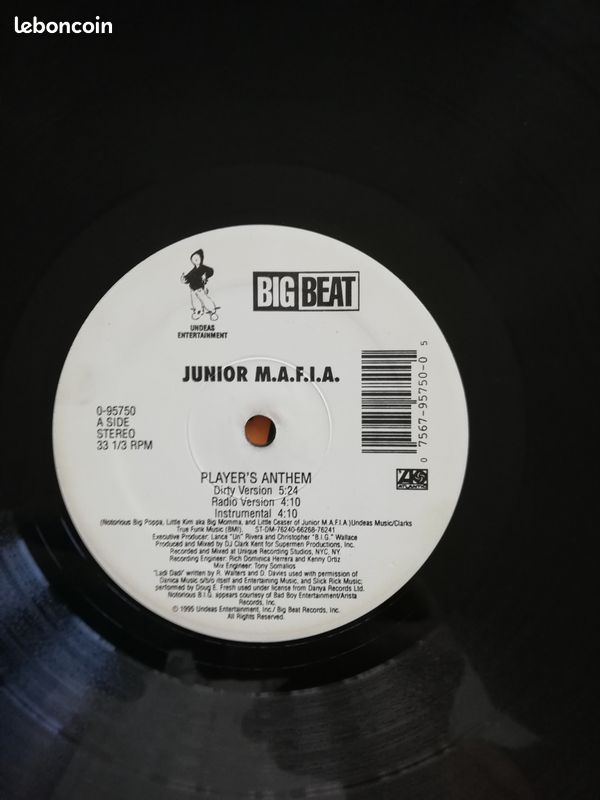 Vinyl, 12" DE Junior M.A.F.I.A. – Player's Anthem (image 3)