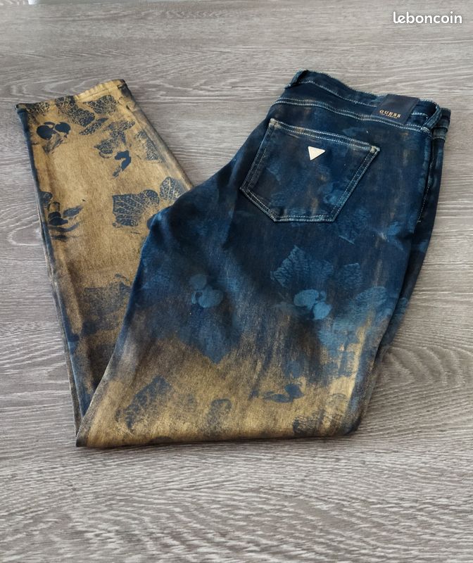 Superbe jean bleu/bronze neuf GUESS (image 1)