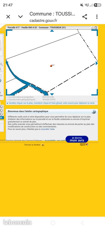 À VENDRE – Terrain loisir d’environ 8 000 m² · à Reyrieux · 15 000 €