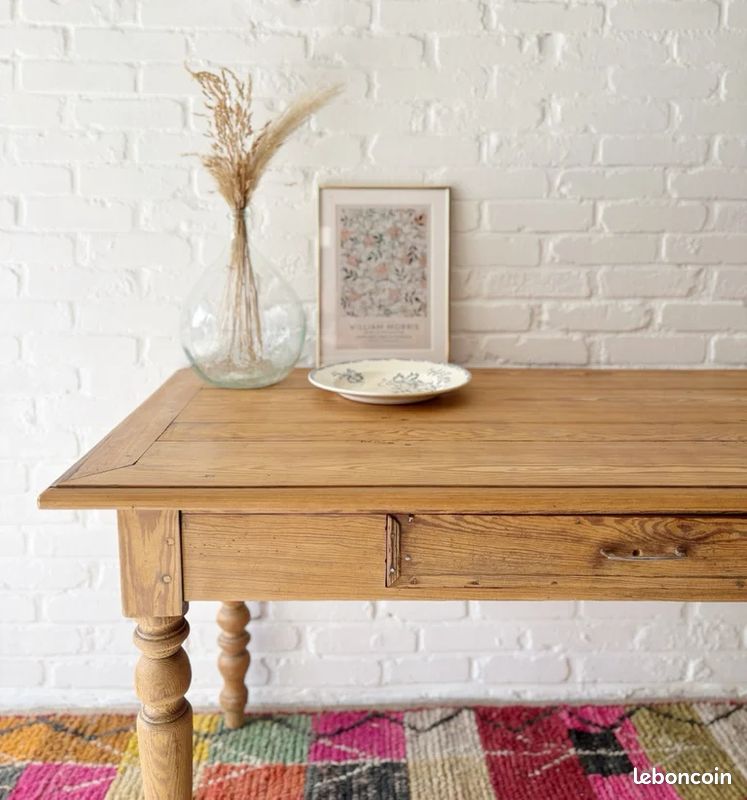Ancienne table de ferme vintage (image 2)