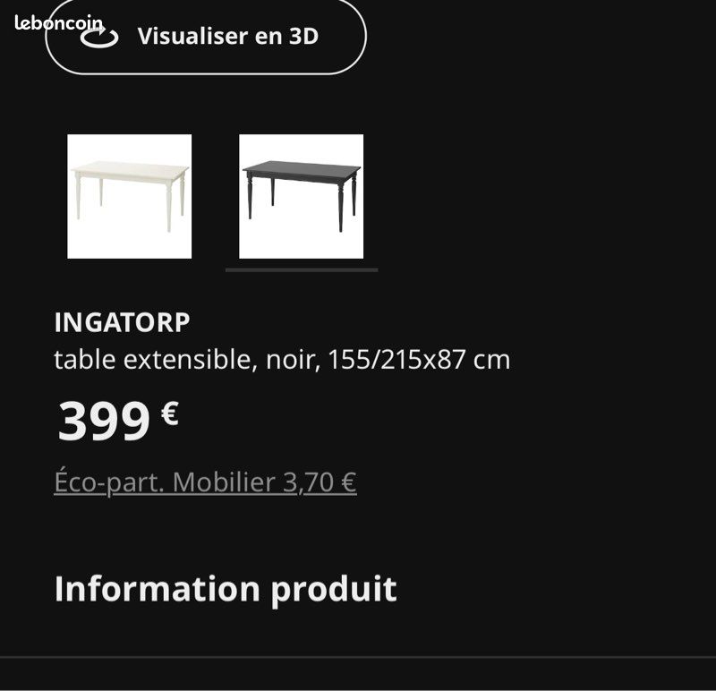Table extensible Ingatorp (image 4)