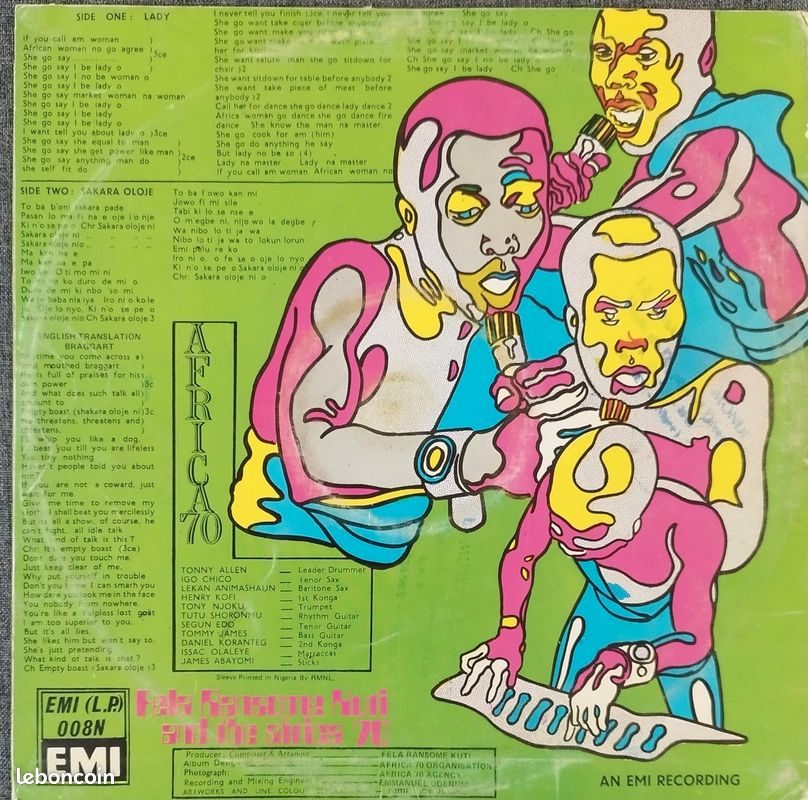 Fela Ransome-Kuti And The Africa '70 – Shakara rare original afrobeat Nigeria classic LP (image 2)