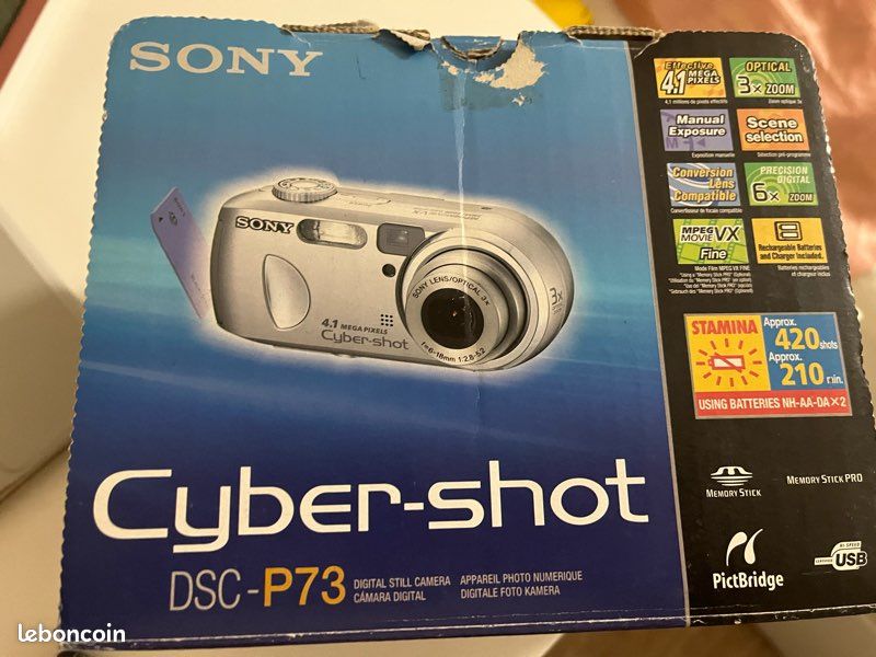 apareil photo sony cyber-shot dsc-P73 avec re chargeur et 2